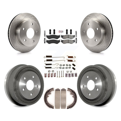 Kit de plaquettes et de tambour semi-métalliques pour Rotor de frein avant et arrière (7 pièces) pour Dodge Ram 1500 4W