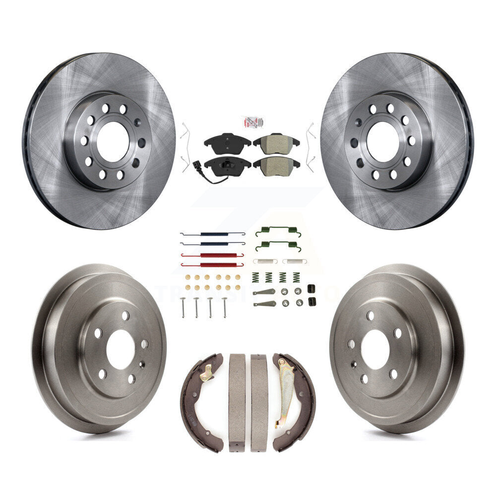 Kit de plaquettes et de tambour semi-métalliques pour Rotor de frein avant et arrière (7 pièces) pour Volkswagen Jett