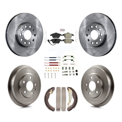 Kit de plaquettes et de tambour semi-métalliques pour Rotor de frein avant et arrière (7 pièces) pour Volkswagen Jett