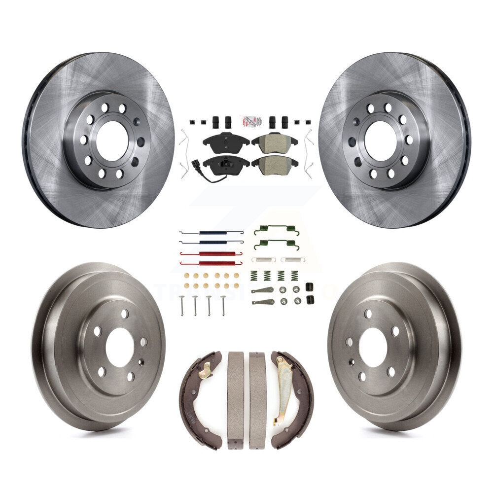 Kit de plaquettes et de tambour semi-métalliques pour Rotor de frein avant et arrière (7 pièces) pour Volkswagen Jett