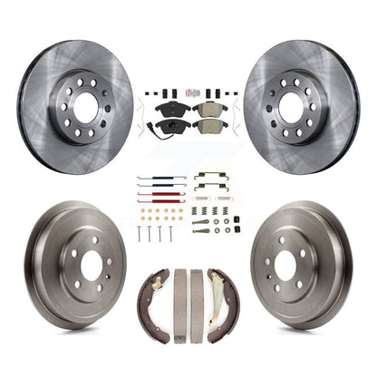 Kit de plaquettes et de tambour semi-métalliques pour Rotor de frein avant et arrière (7 pièces) pour Volkswagen Jett