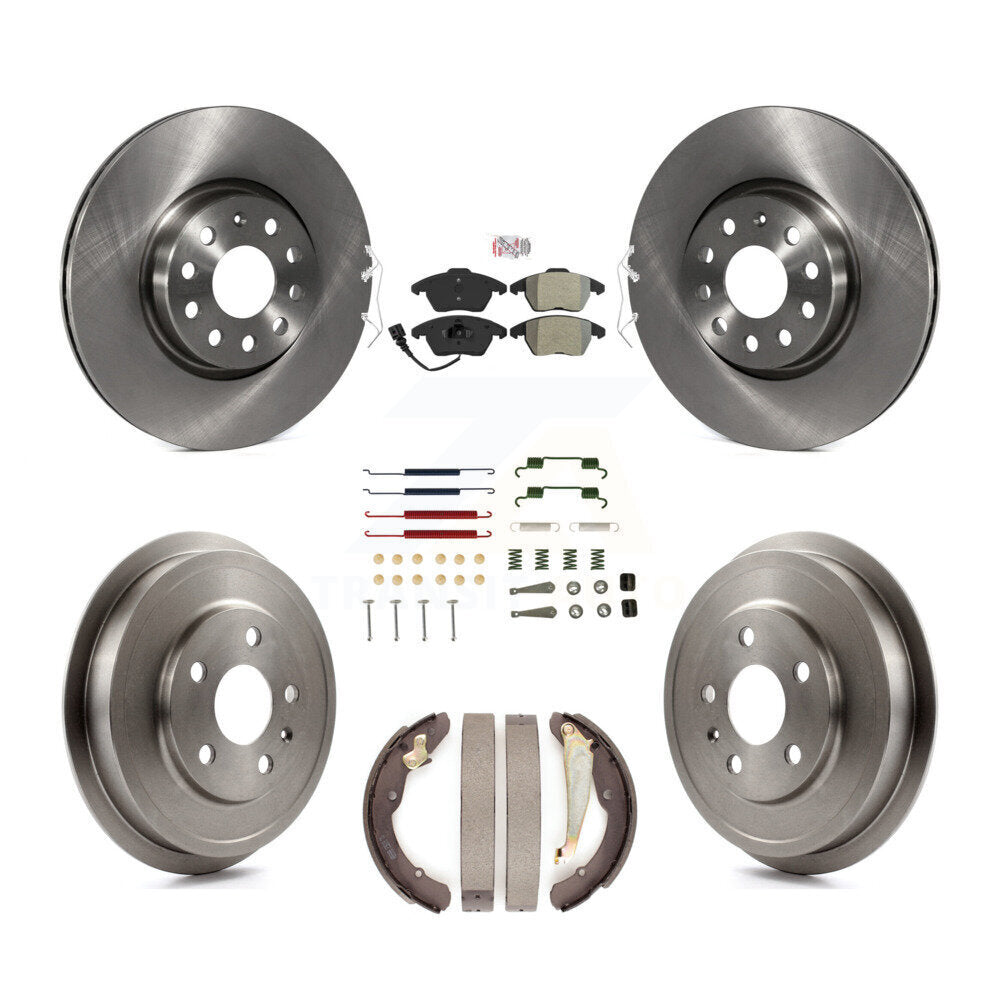 Kit de plaquettes et de tambour semi-métalliques pour Rotor de frein avant et arrière (7 pièces) pour Volkswagen Jett