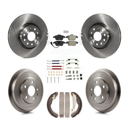 Kit de plaquettes et de tambour semi-métalliques pour Rotor de frein avant et arrière (7 pièces) pour Volkswagen Jett