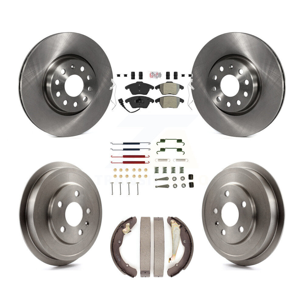 Kit de plaquettes et de tambour semi-métalliques pour Rotor de frein avant et arrière (7 pièces) pour Volkswagen Jett