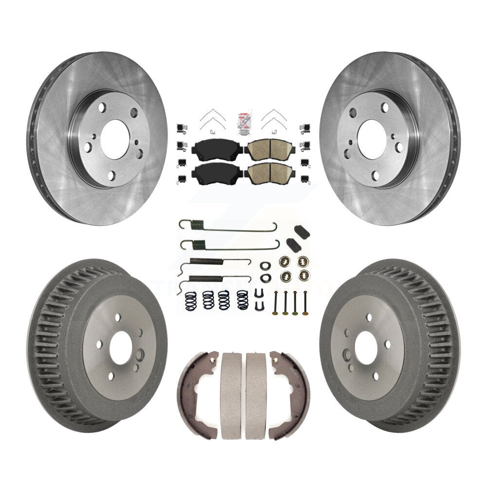 Kit de plaquettes et de tambours en céramique pour rotors de frein avant et arrière (7 pièces) pour Toyota Sienn 1998-2003