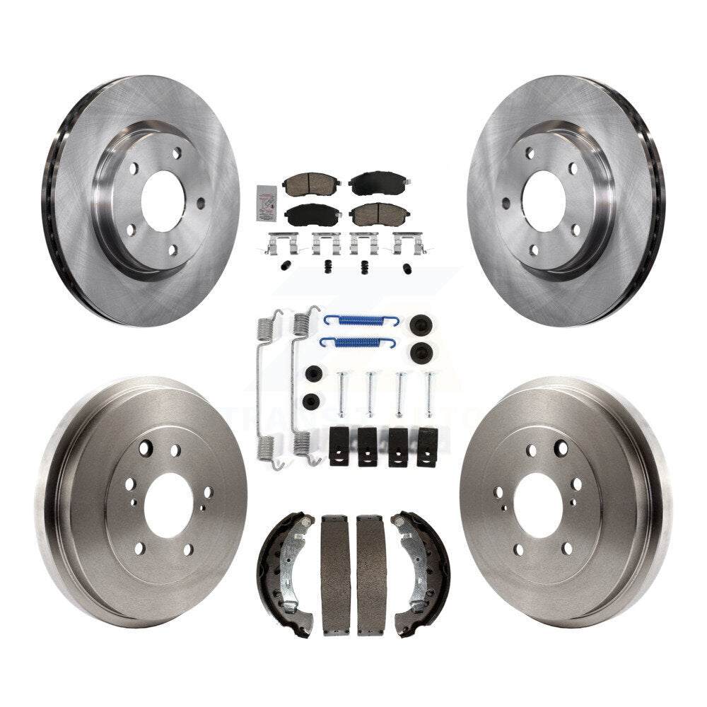 Rotors de frein à disque avant et arrière, plaquettes en céramique et Kit de tambour (7 pièces) pour Nissan Sentra