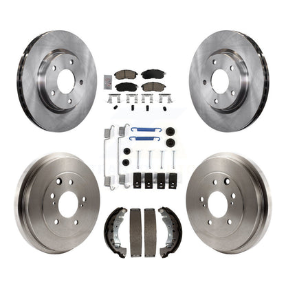 Rotors de frein à disque avant et arrière, plaquettes en céramique et Kit de tambour (7 pièces) pour Nissan Sentra