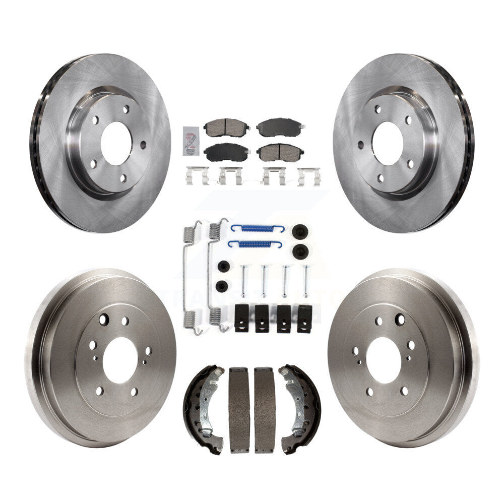 Rotors de frein à disque avant et arrière, plaquettes en céramique et Kit de tambour (7 pièces) pour Nissan Sentra
