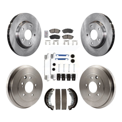 Rotors de frein à disque avant et arrière, plaquettes en céramique et Kit de tambour (7 pièces) pour Nissan Sentra