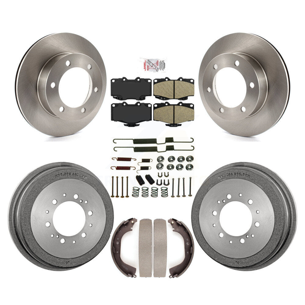 Rotors de frein à disque avant et arrière, plaquettes en céramique et Kit de tambour (7 pièces) pour Toyota 4Runner