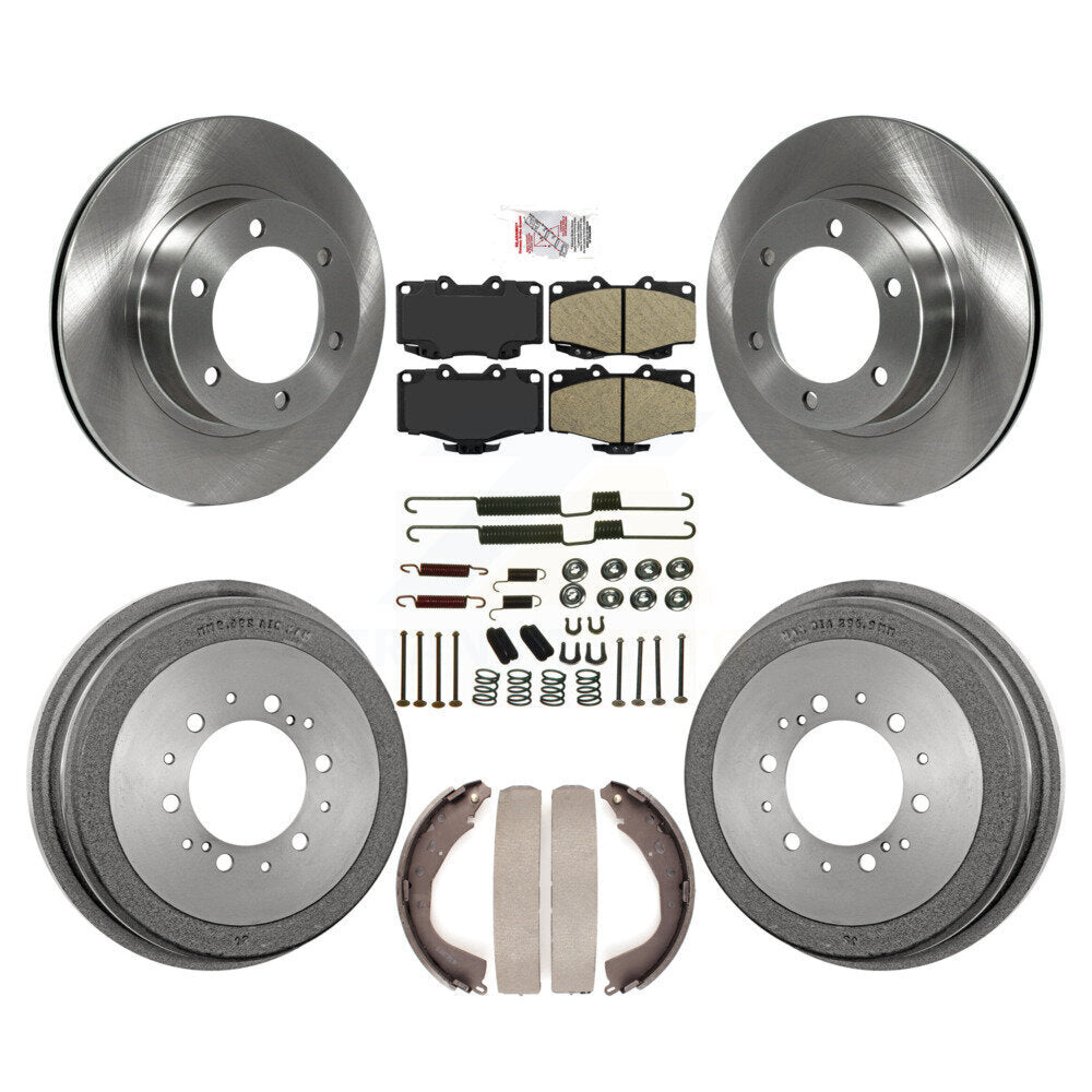 Rotors de frein à disque avant et arrière, plaquettes en céramique et Kit de tambour (7 pièces) pour Toyota 4Runner
