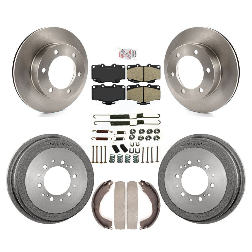 Rotors de frein à disque avant et arrière, plaquettes en céramique et Kit de tambour (7 pièces) pour Toyota 4Runner