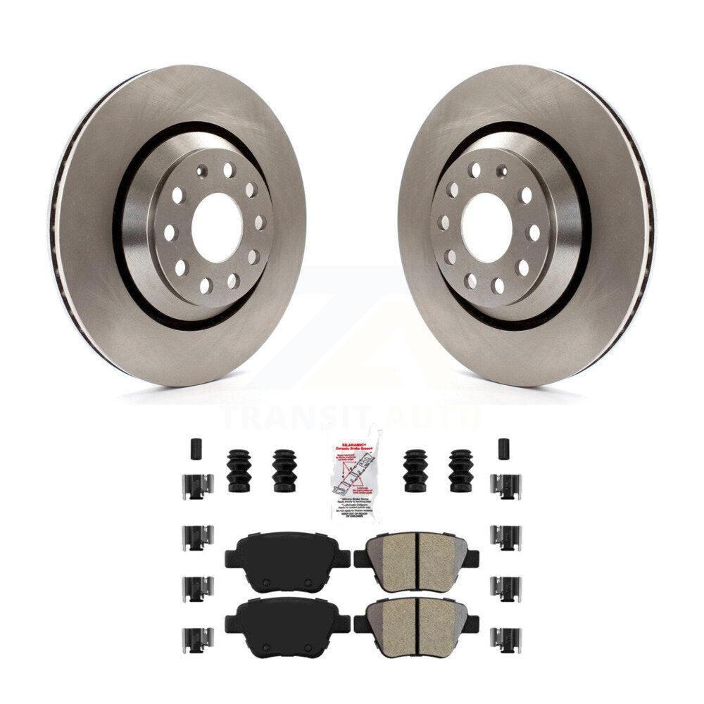 Rotor de frein à disque arrière et Kit de plaquettes semi-métalliques pour Volkswagen GTI Audi A3 Quattr