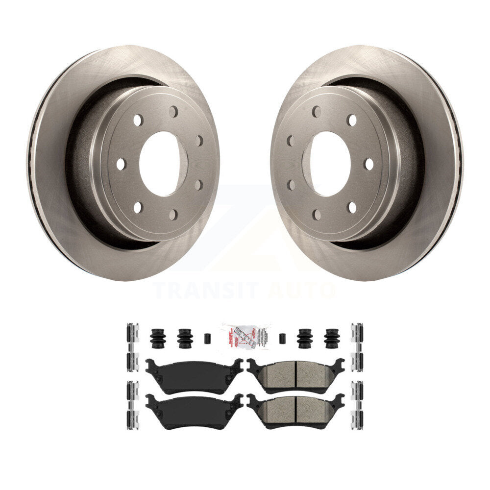 Rotors de frein arrière et kit de plaquettes semi-métalliques pour Ford F-150 12-14 avec roue à 7 écrous