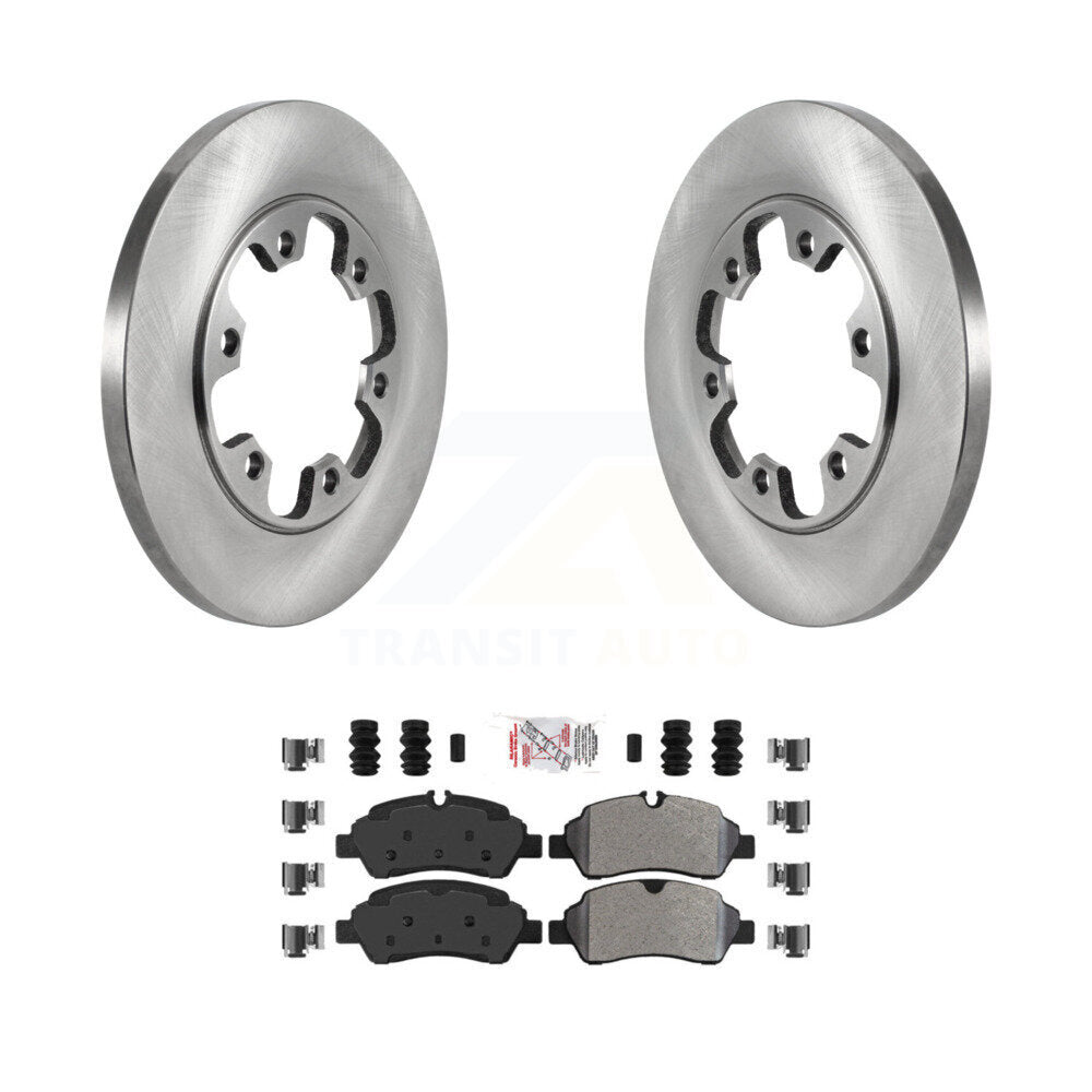 Kit de plaquettes semi-métalliques de rotor de frein arrière pour Ford Transit-350 HD avec roue à 6 écrous