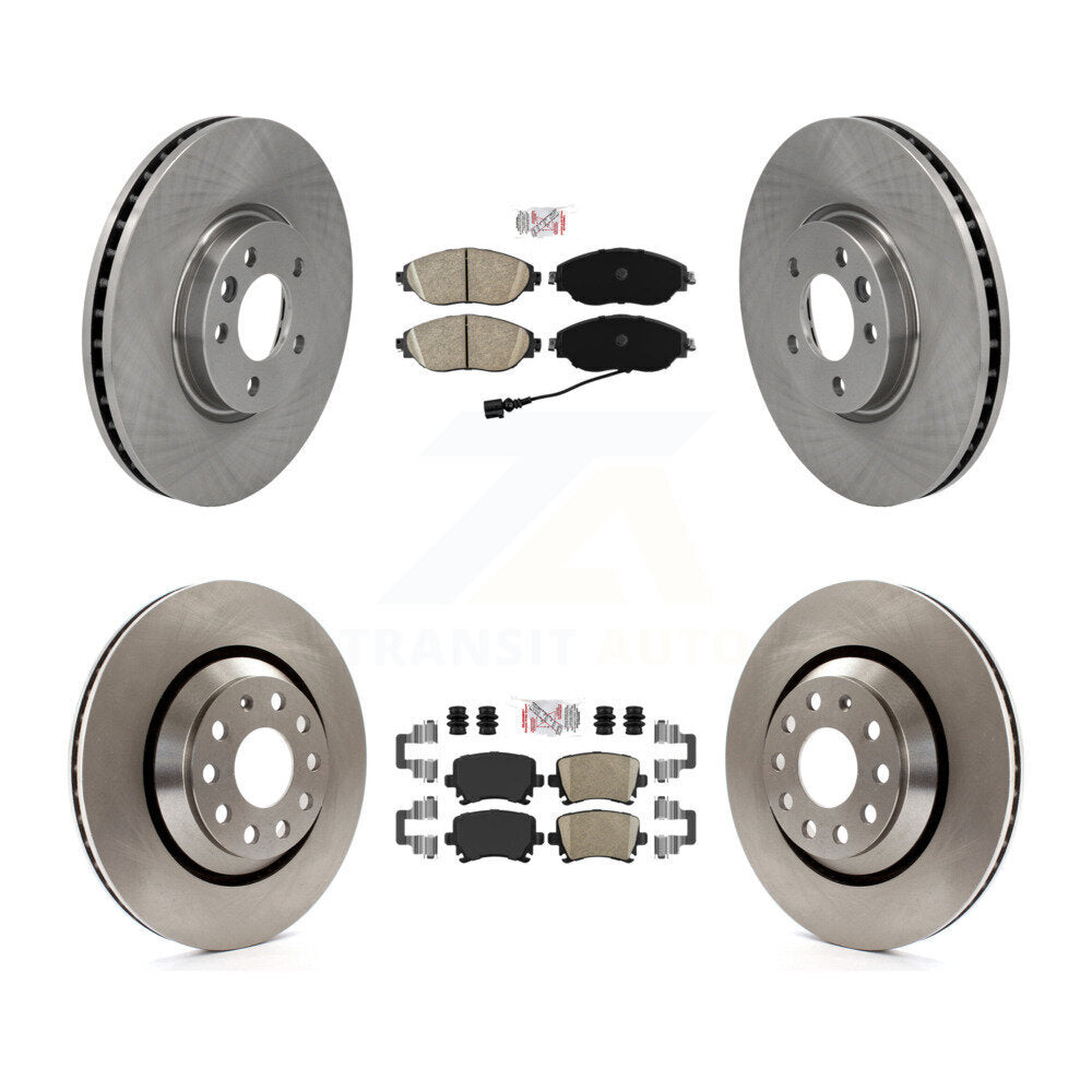 Kit de plaquettes en céramique et de rotors de frein à disque avant et arrière, pour Volkswagen CC K8A-106237