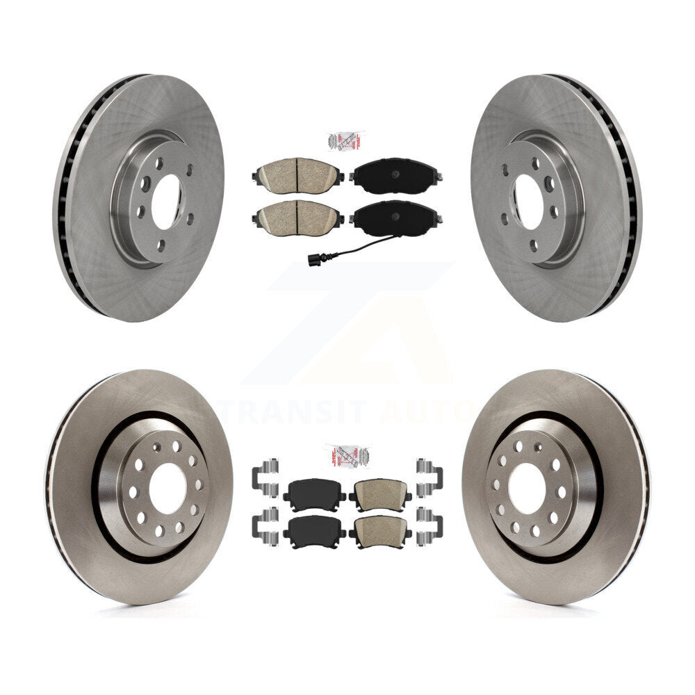 Kit de plaquettes en céramique et de rotors de frein à disque avant et arrière, pour Volkswagen CC K8A-106238