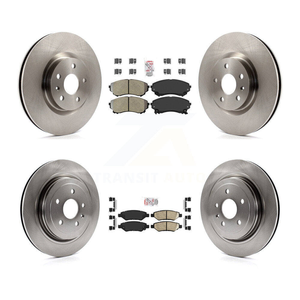 Kit de plaquettes en céramique et de rotors de frein à disque, semi-métalliques, avant et arrière, pour Cadillac CT