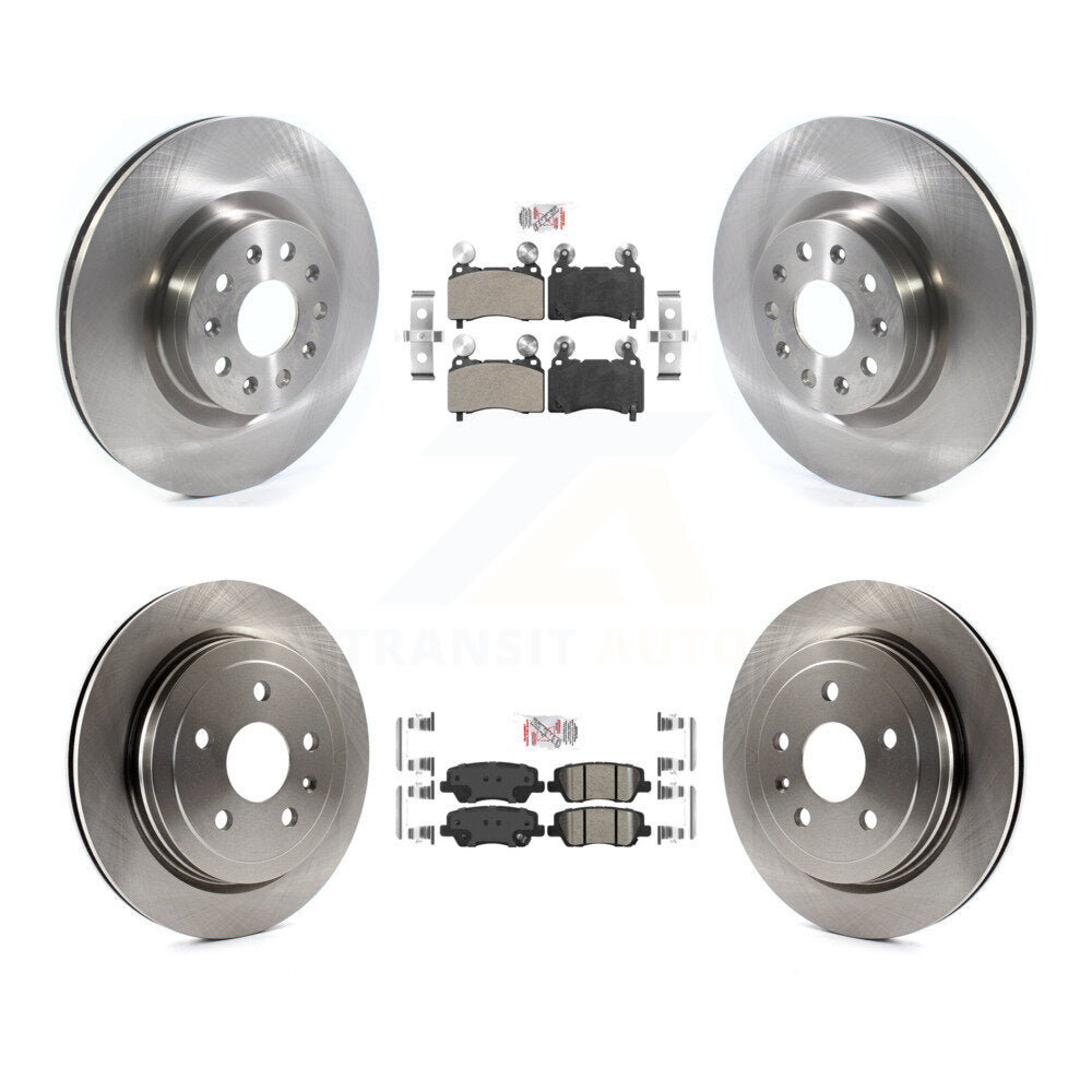 Kit de plaquettes en céramique et de rotors de frein à disque, semi-métalliques, avant et arrière, pour Cadillac CT