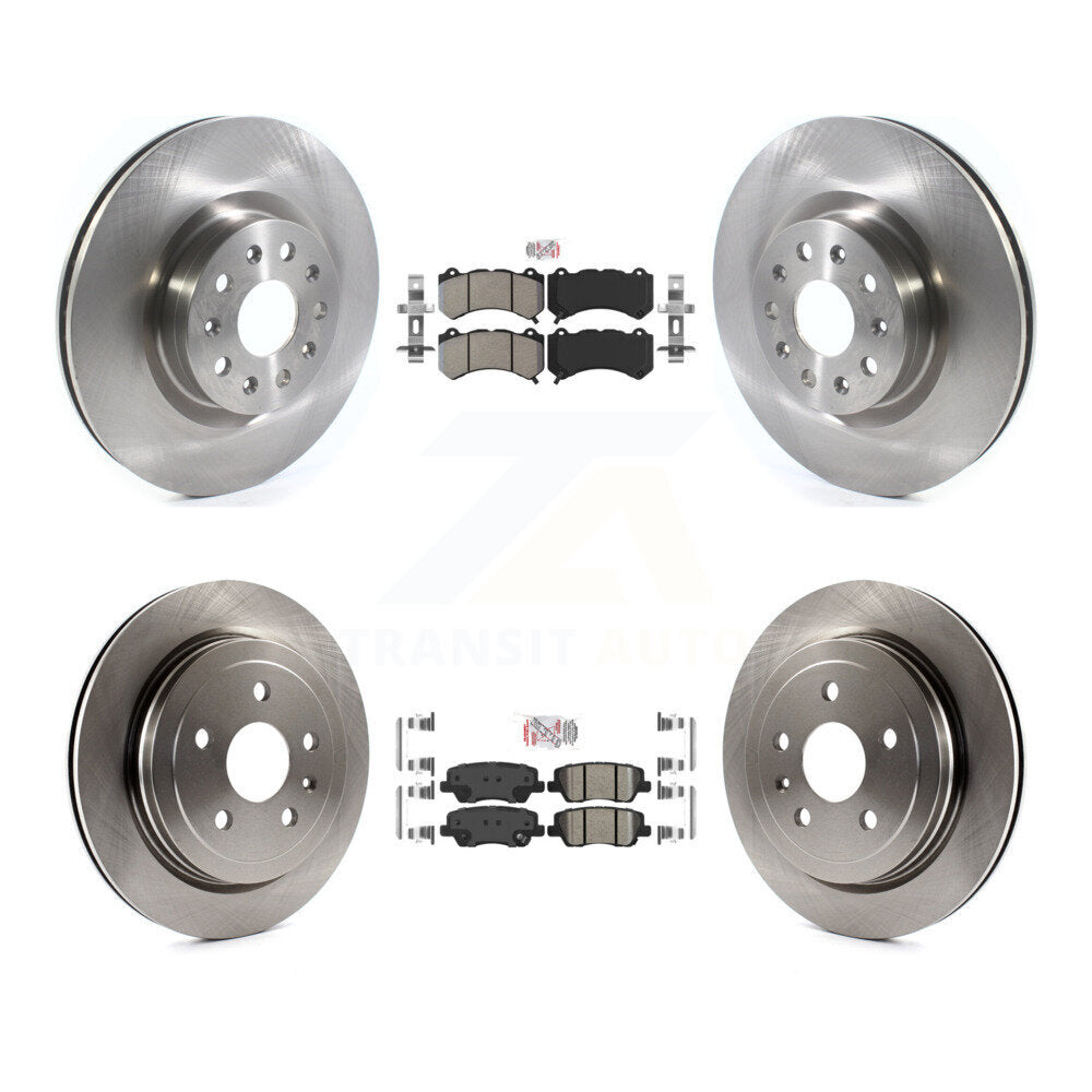 Kit de plaquettes en céramique et de rotors de frein à disque, semi-métalliques, avant et arrière, pour Cadillac CT