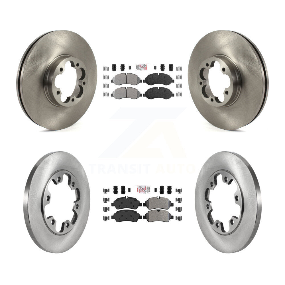 Kit de plaquettes semi-métalliques avant et arrière et disques de frein pour Ford Transit-350 HD