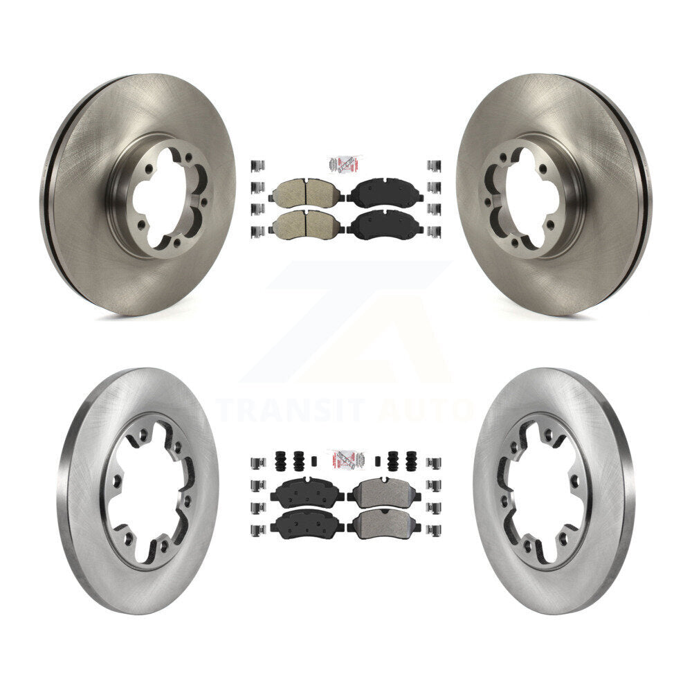 Kit de plaquettes semi-métalliques avant et arrière et disques de frein pour Ford Transit-350 HD