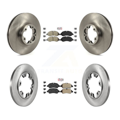 Kit de plaquettes semi-métalliques avant et arrière et disques de frein pour Ford Transit-350 HD