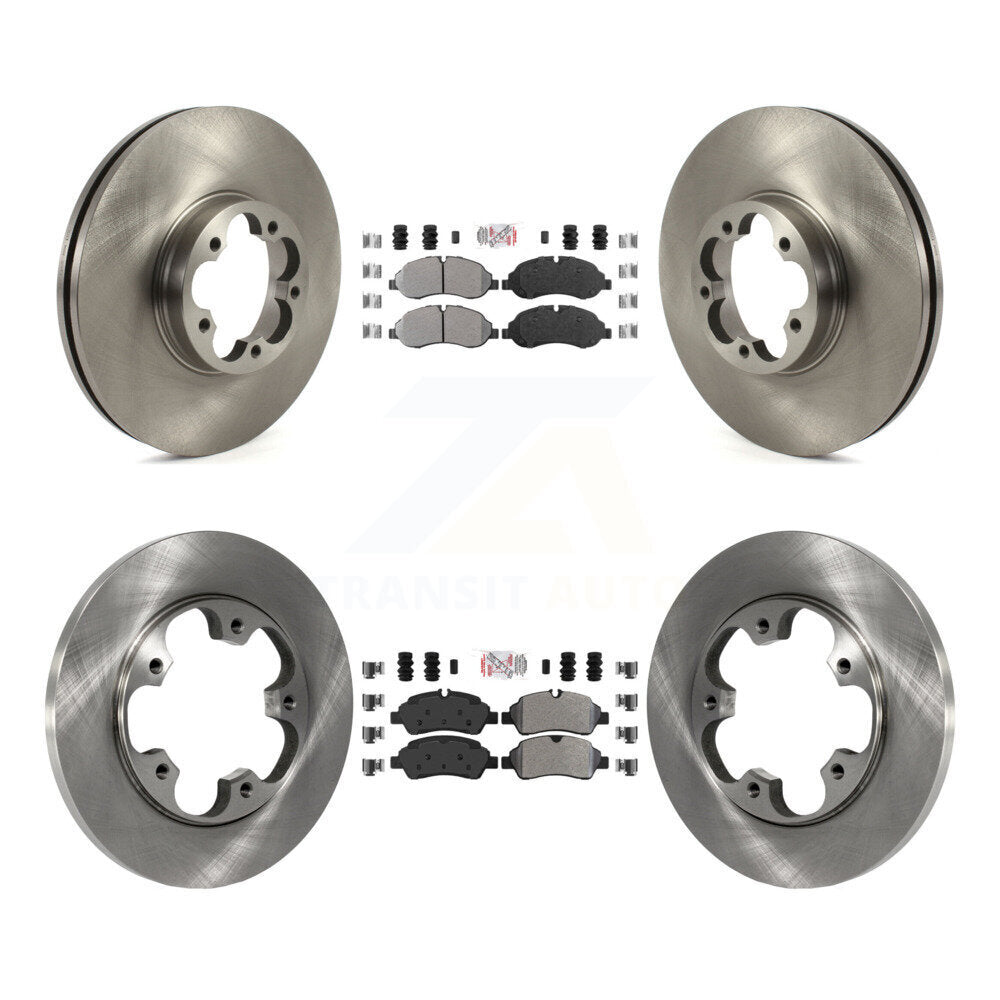 Kit de plaquettes semi-métalliques avant et arrière et disques de frein pour Ford Transit-350 HD