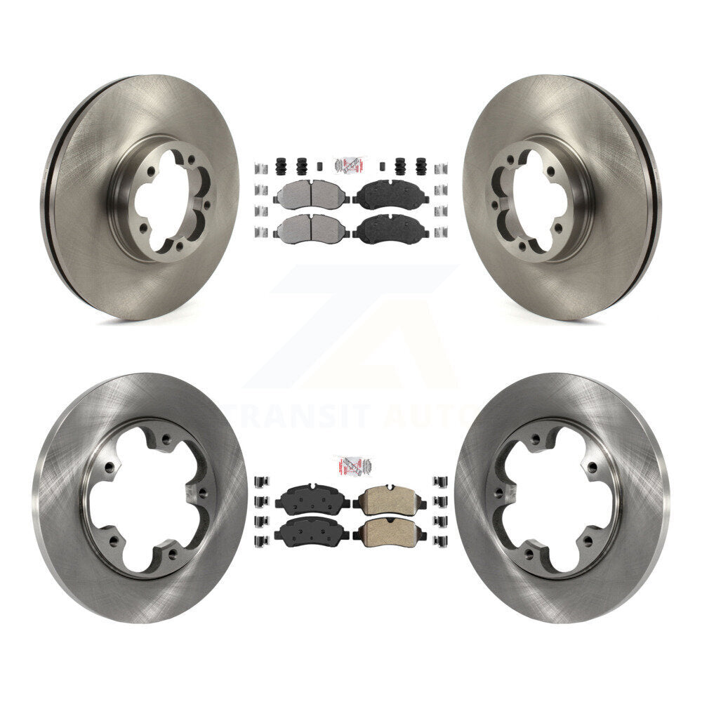 Kit de plaquettes semi-métalliques avant et arrière et disques de frein pour Ford Transit-350 HD