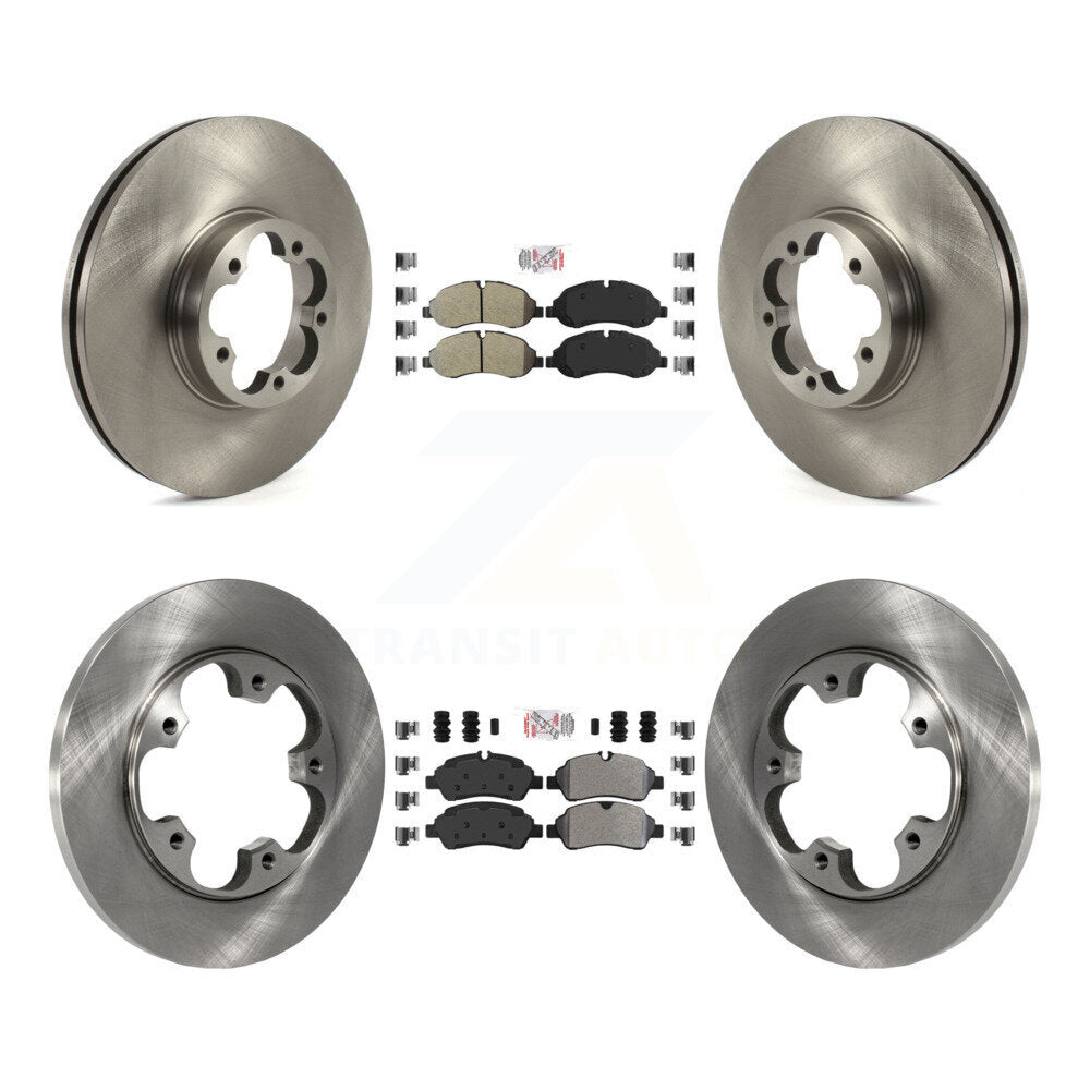 Kit de plaquettes semi-métalliques avant et arrière et disques de frein pour Ford Transit-350 HD