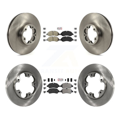 Kit de plaquettes semi-métalliques avant et arrière et disques de frein pour Ford Transit-350 HD