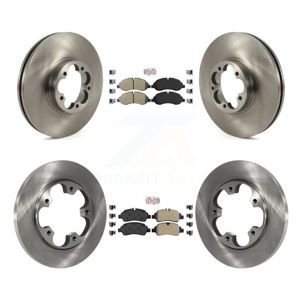 Kit de plaquettes semi-métalliques avant et arrière et disques de frein pour Ford Transit-350 HD