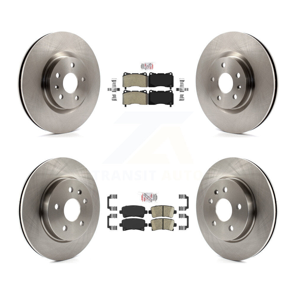 Kit de plaquettes en céramique et de rotors de frein à disque, semi-métalliques avant et arrière, pour Cadillac XT