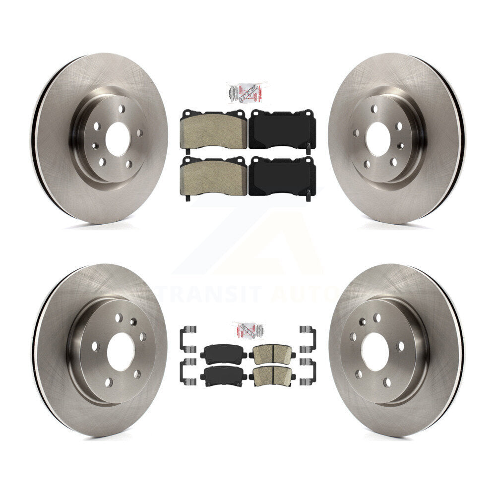 Kit de plaquettes en céramique et de rotors de frein à disque, semi-métalliques avant et arrière, pour Cadillac XT
