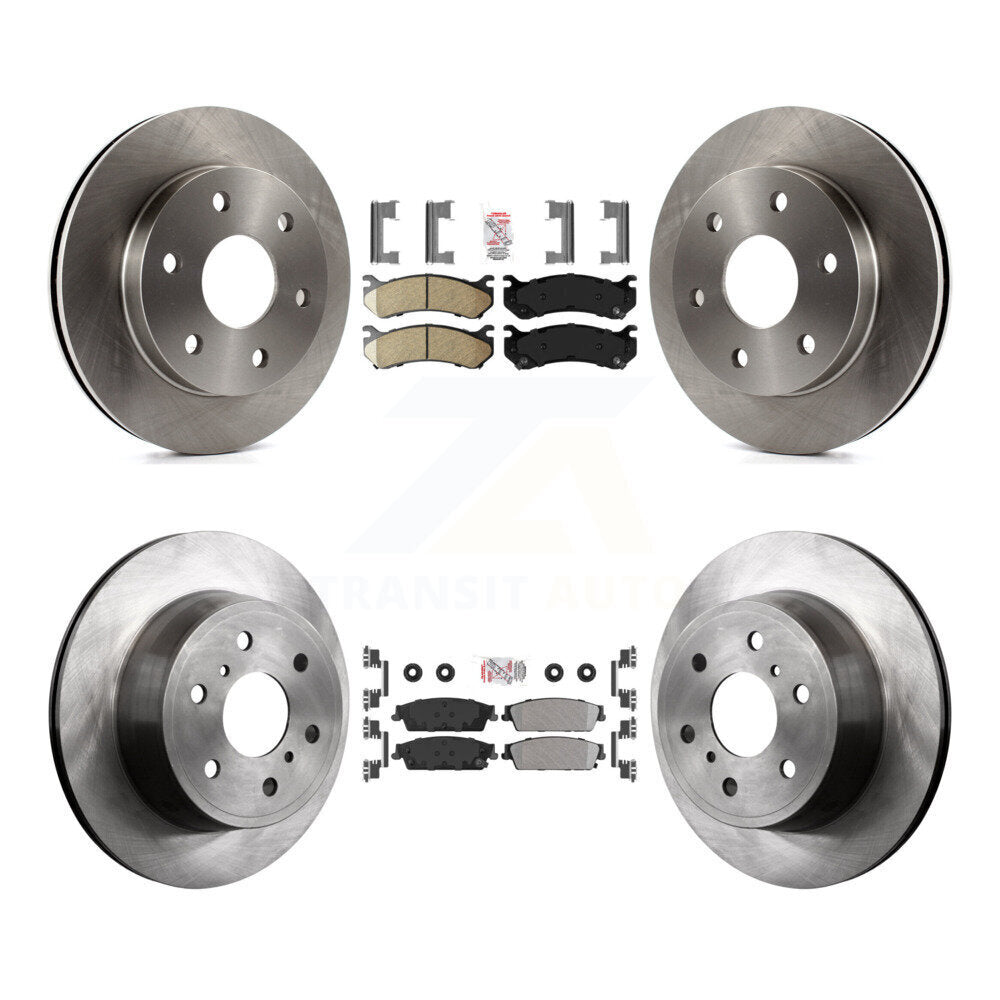 Kit de plaquettes semi-métalliques avant et arrière en céramique et de rotors de frein à disque pour K8A-106340