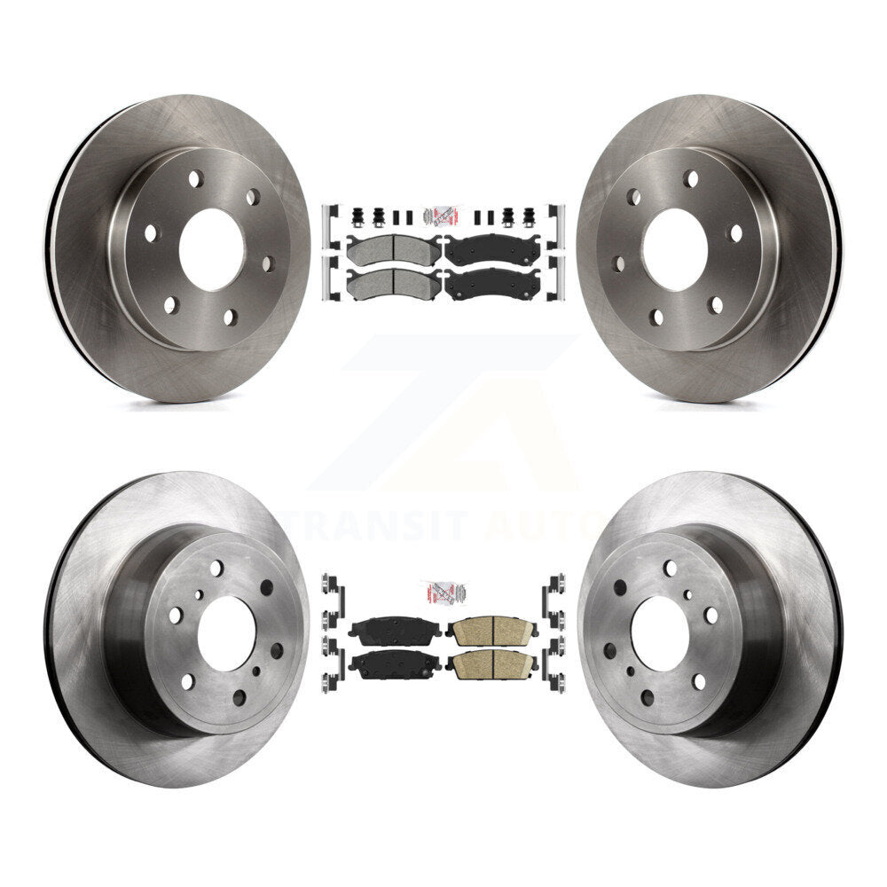 Kit de plaquettes en céramique et de rotors de frein à disque avant semi-métalliques et arrière pour K8A-106343