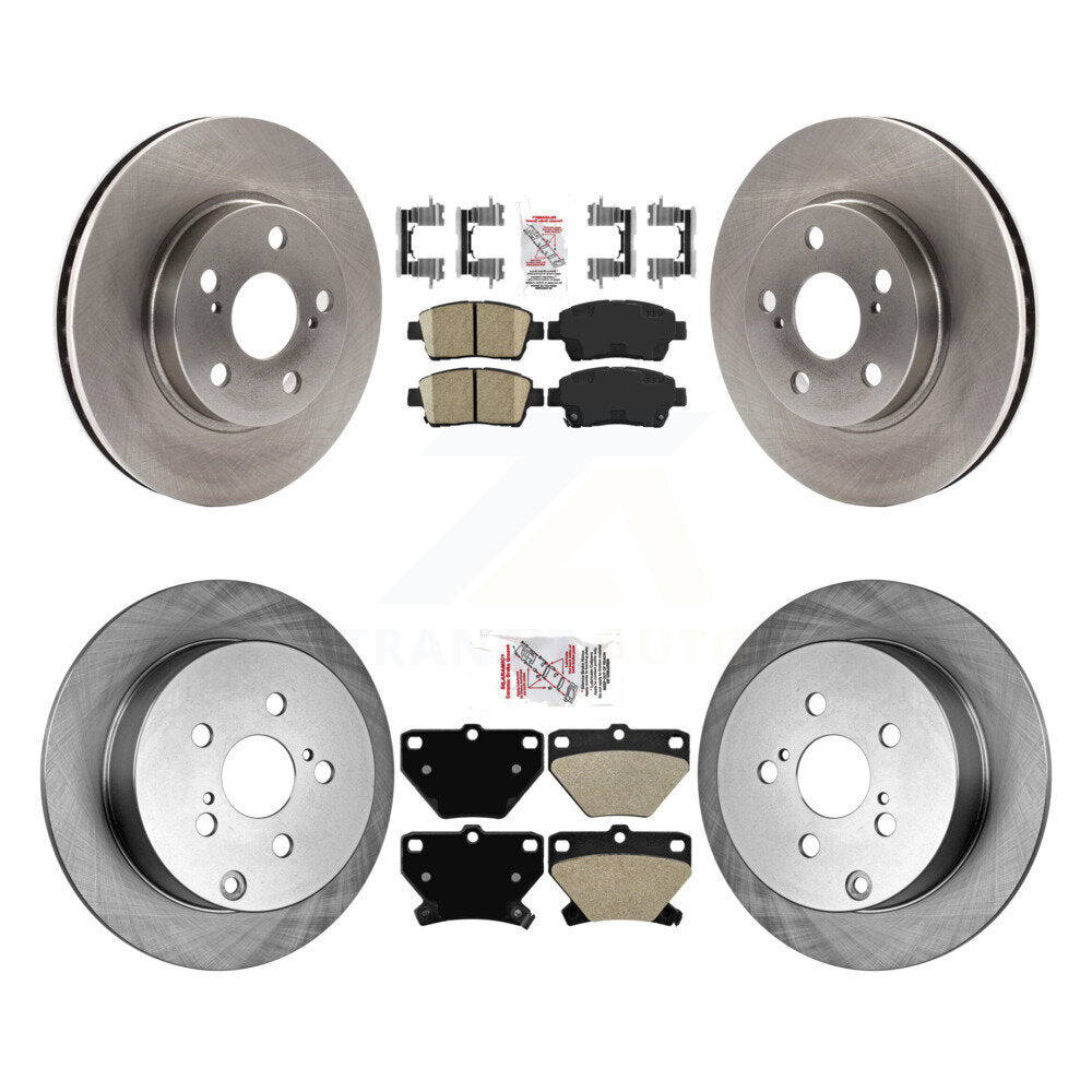 Kit de plaquettes semi-métalliques avant et arrière en céramique et rotor de frein pour Toyota Celica G 2000