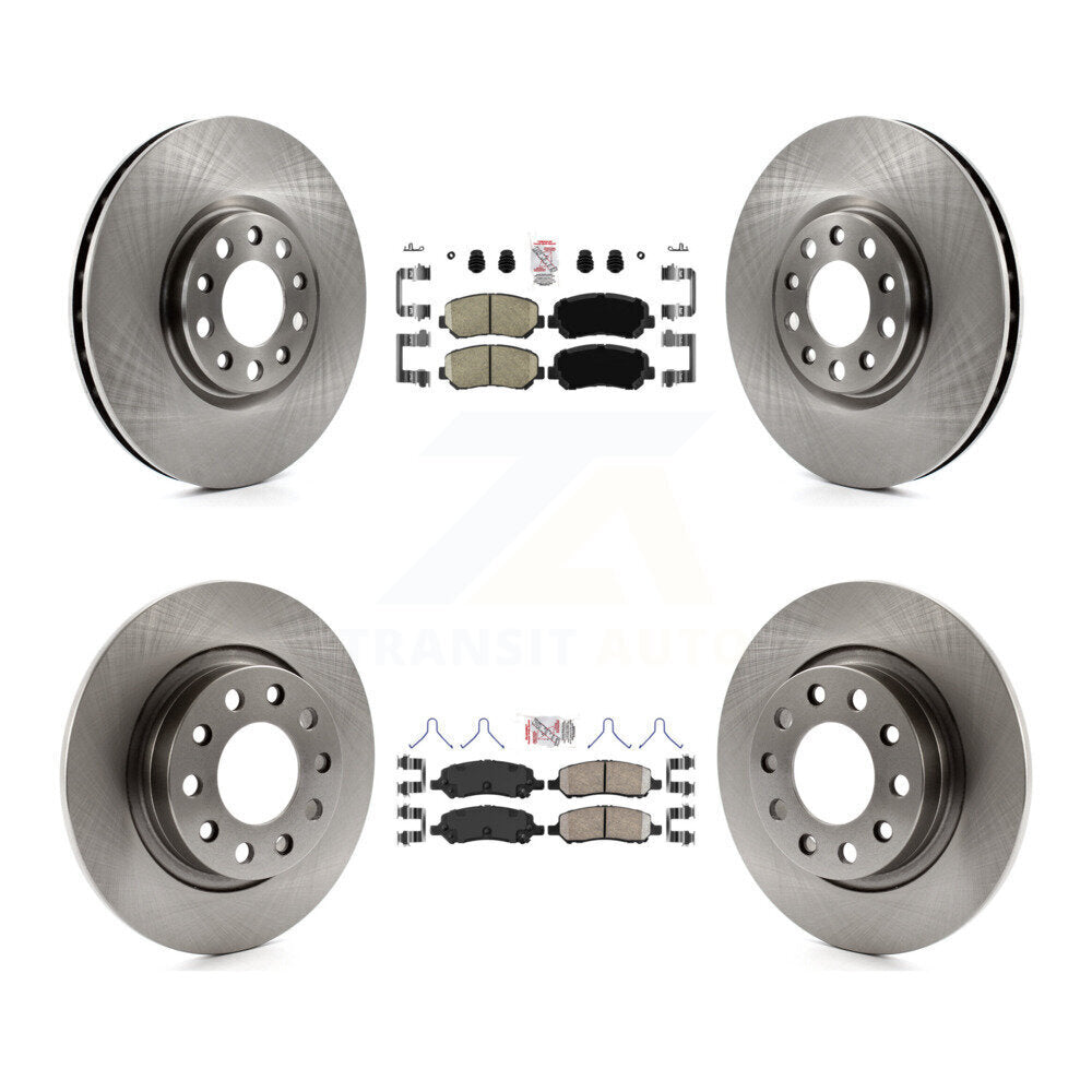 Kit de plaquettes en céramique et de rotors de frein à disque avant et arrière, pour Dodge Dart 2013 – 2016