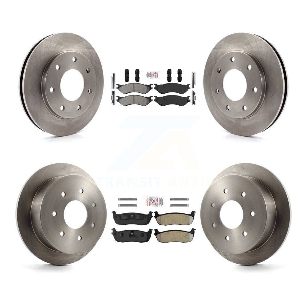 Kit de rotors de frein à disque et plaquettes semi-métalliques avant et arrière, pour Ford F-150 F-250 HD 4W
