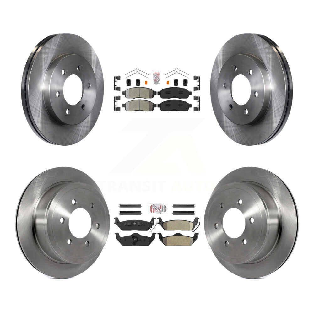 Kit de rotors de frein à plaquettes semi-métalliques avant et arrière, pour Ford F-150 Lincoln Mark LT 4W