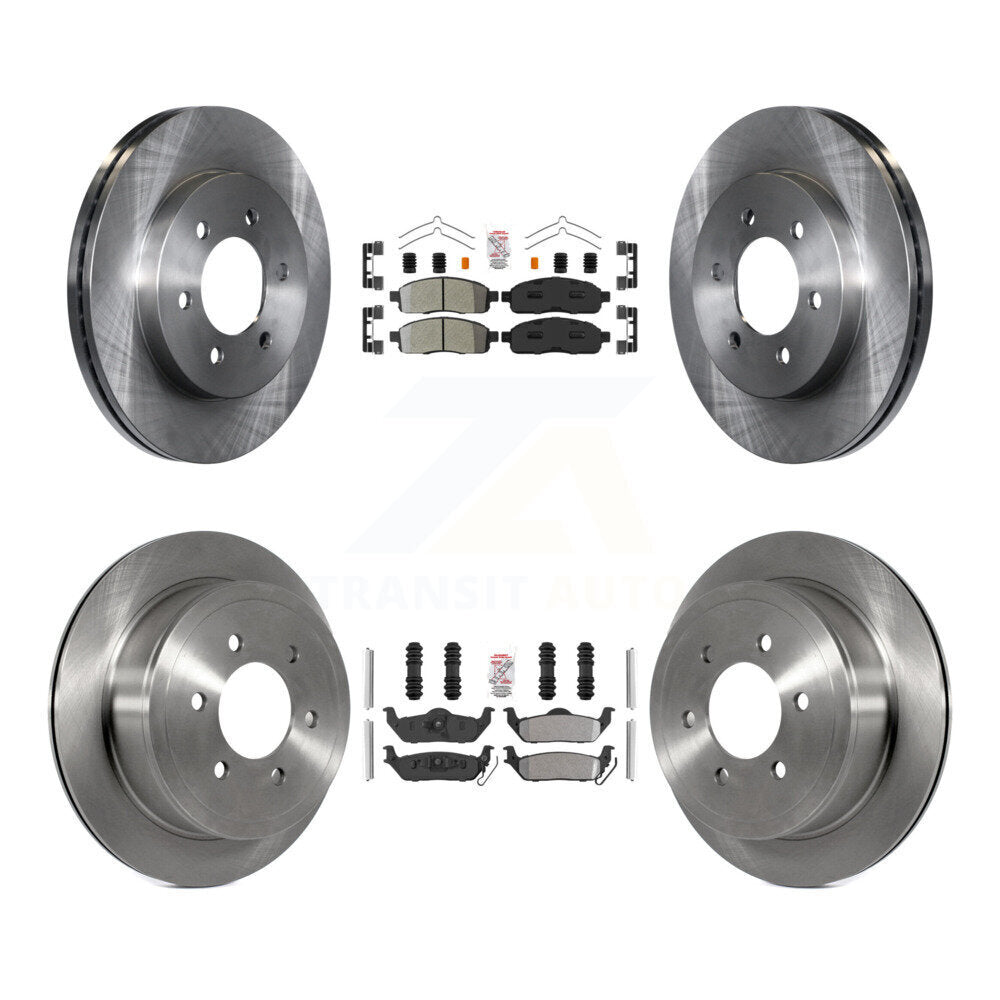 Kit de rotors de frein à plaquettes semi-métalliques avant et arrière, pour Ford F-150 Lincoln Mark LT 4W