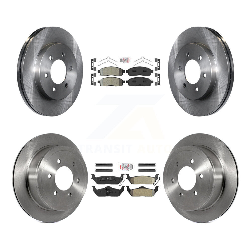Kit de rotors de frein à plaquettes semi-métalliques avant et arrière, pour Ford F-150 Lincoln Mark LT 4W