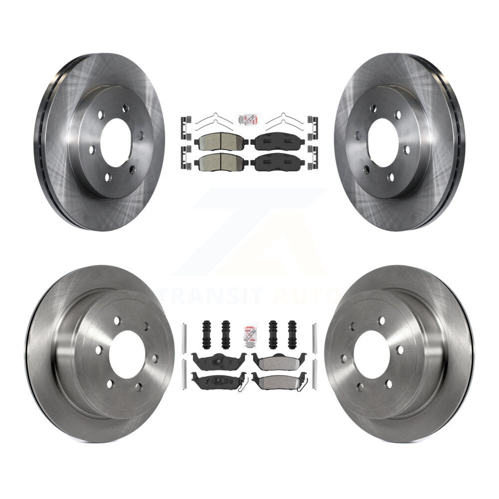 Kit de rotors de frein à plaquettes semi-métalliques avant et arrière, pour Ford F-150 Lincoln Mark LT 4W