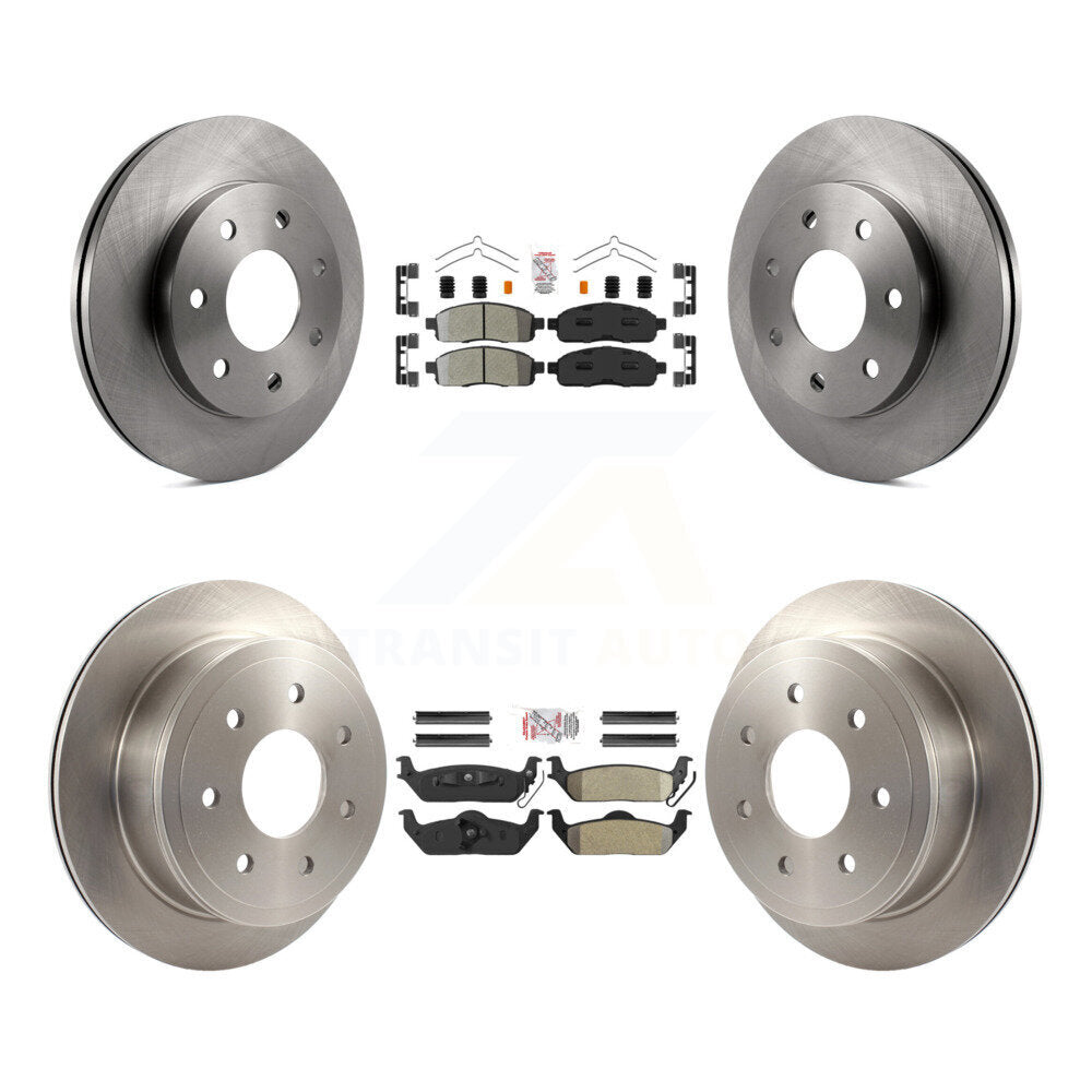 Kit de rotors de frein à plaquettes semi-métalliques avant et arrière, pour Ford F-150 Lincoln Mark LT 4W
