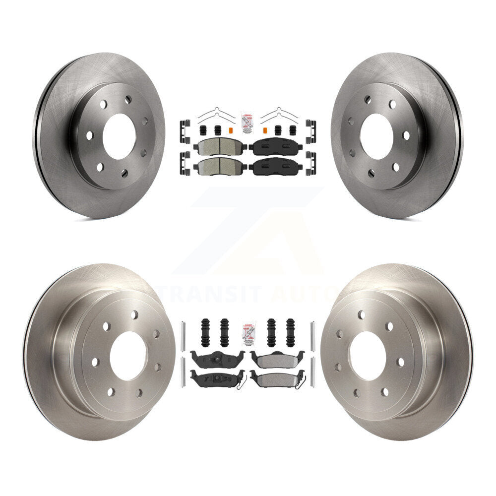 Kit de rotors de frein à plaquettes semi-métalliques avant et arrière, pour Ford F-150 Lincoln Mark LT 4W