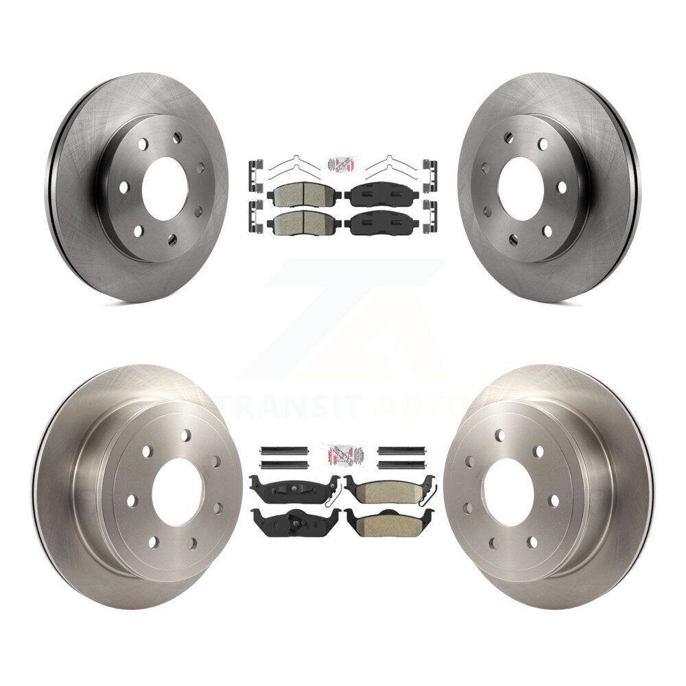Kit de rotors de frein à plaquettes semi-métalliques avant et arrière, pour Ford F-150 Lincoln Mark LT 4W