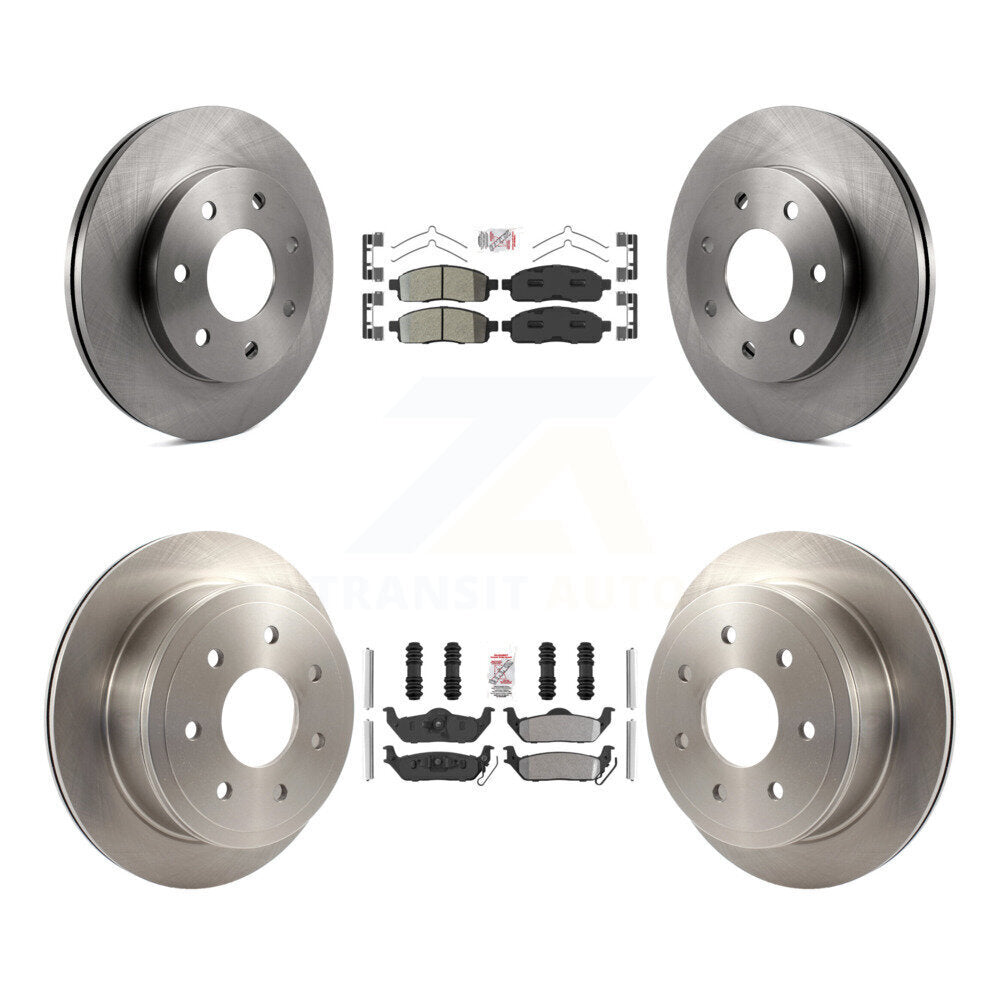 Kit de rotors de frein à plaquettes semi-métalliques avant et arrière, pour Ford F-150 Lincoln Mark LT 4W