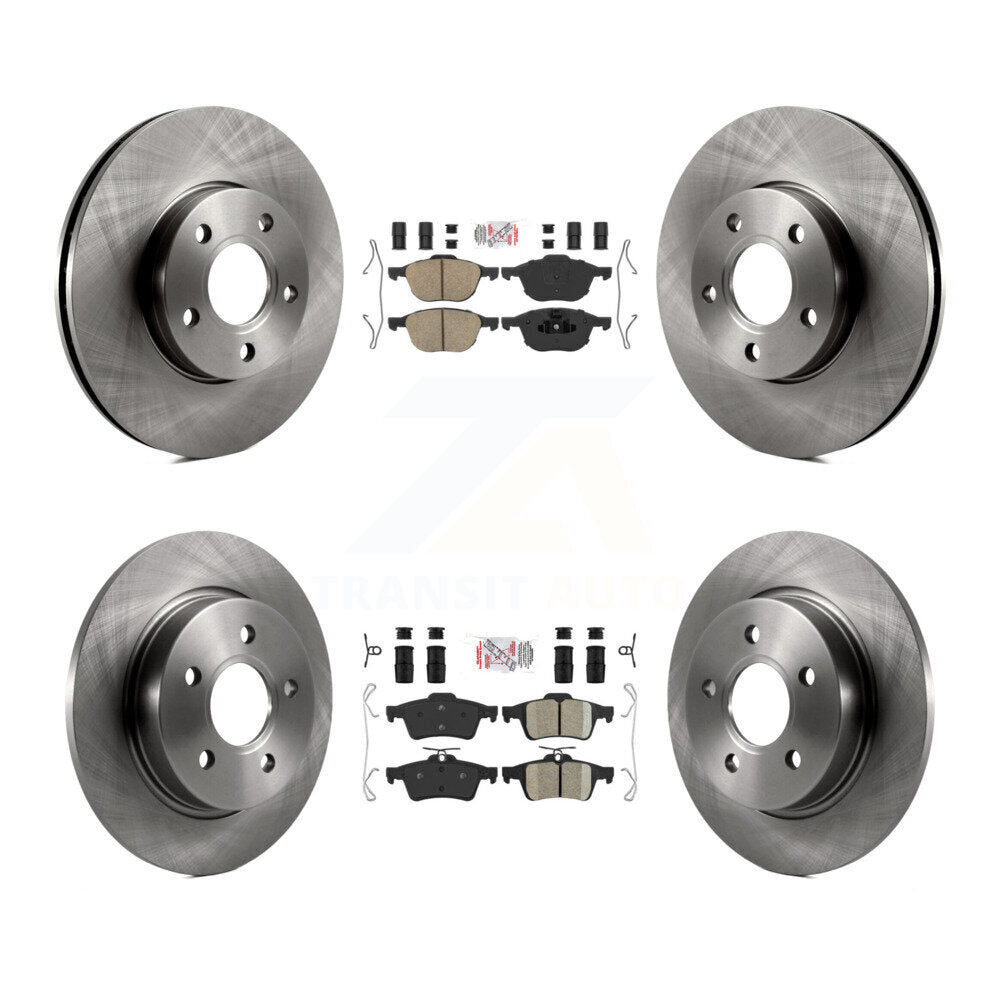 Kit de plaquettes en céramique et de rotors de frein à disque avant et arrière, pour Ford Focus K8A-106390