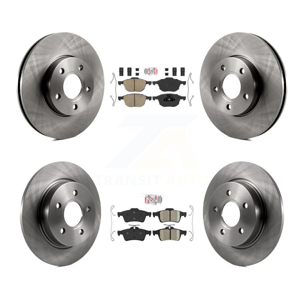 Kit de plaquettes en céramique et de rotors de frein à disque avant et arrière, pour Ford Focus K8A-106391