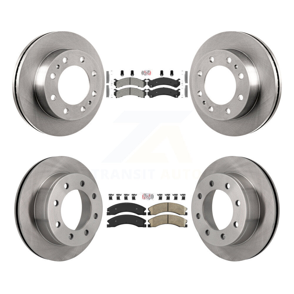 Kit de rotors de frein à plaquettes en céramique, semi-métalliques, avant et arrière, pour Chevrolet Express 450